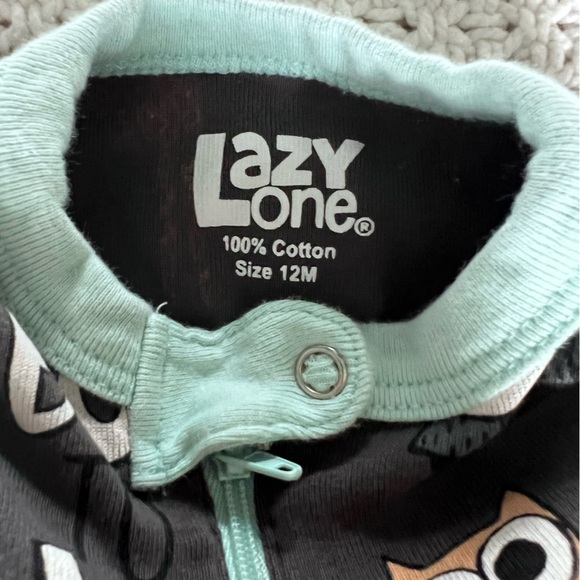 12 month footless pyjama/romper with forest creature print - Picture 2 of 2